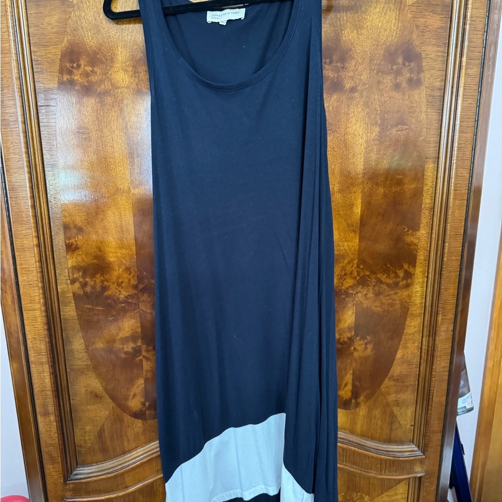 Jones New York Black and White High Low Dress